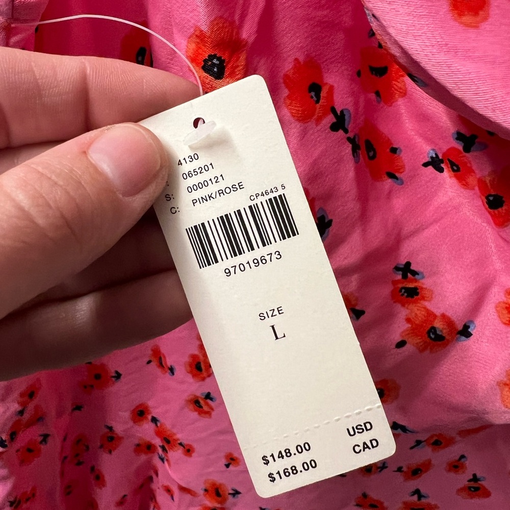 Anthropologie Pink Floral Mini Dress - Picture 4 of 6
